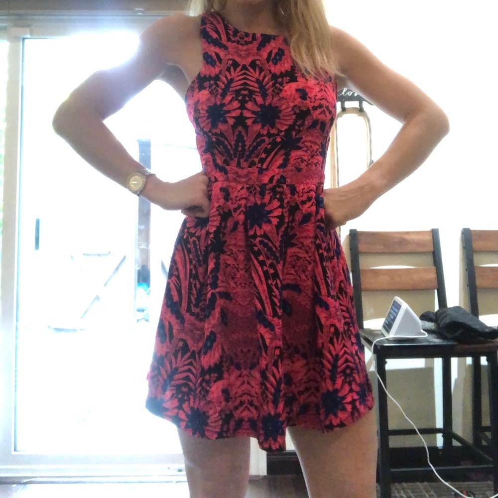Bright pink flower dress!!!